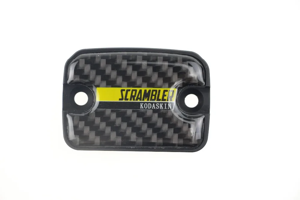 KODASKIN Carbon Italy Brake Fluid Reservoir Cap Front FOR Ducati Scrambler FULL THROTTLE (Black)