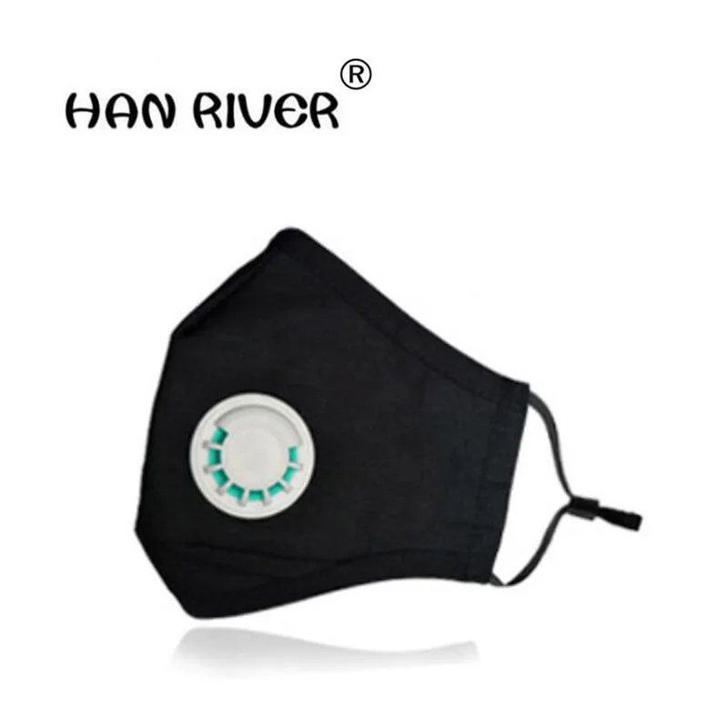 HANRIVER Pure cotton anti fog dust protective masks  activated carbon respiration valve stereo mask