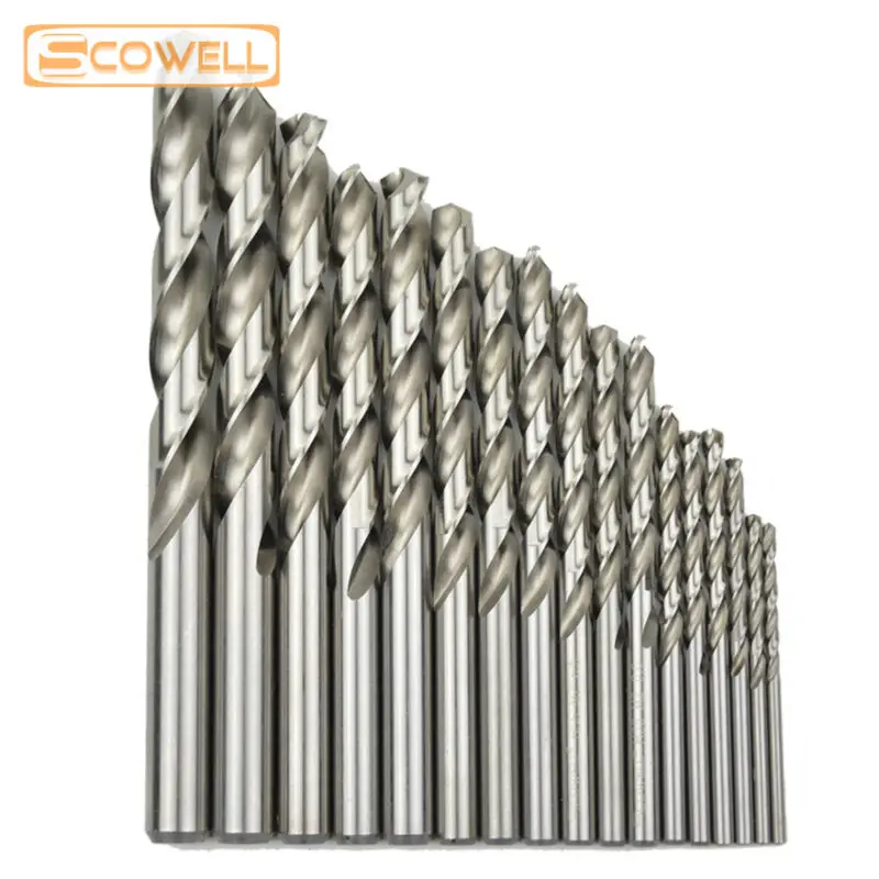 SCOWELL-HSS M2 6542 Brocas de torção, brocas Jobber para metal duro, aço inoxidável, 1mm, 2mm, 3mm, 4mm, 5mm, 6mm,7mm,8mm,13m, 10 PCes