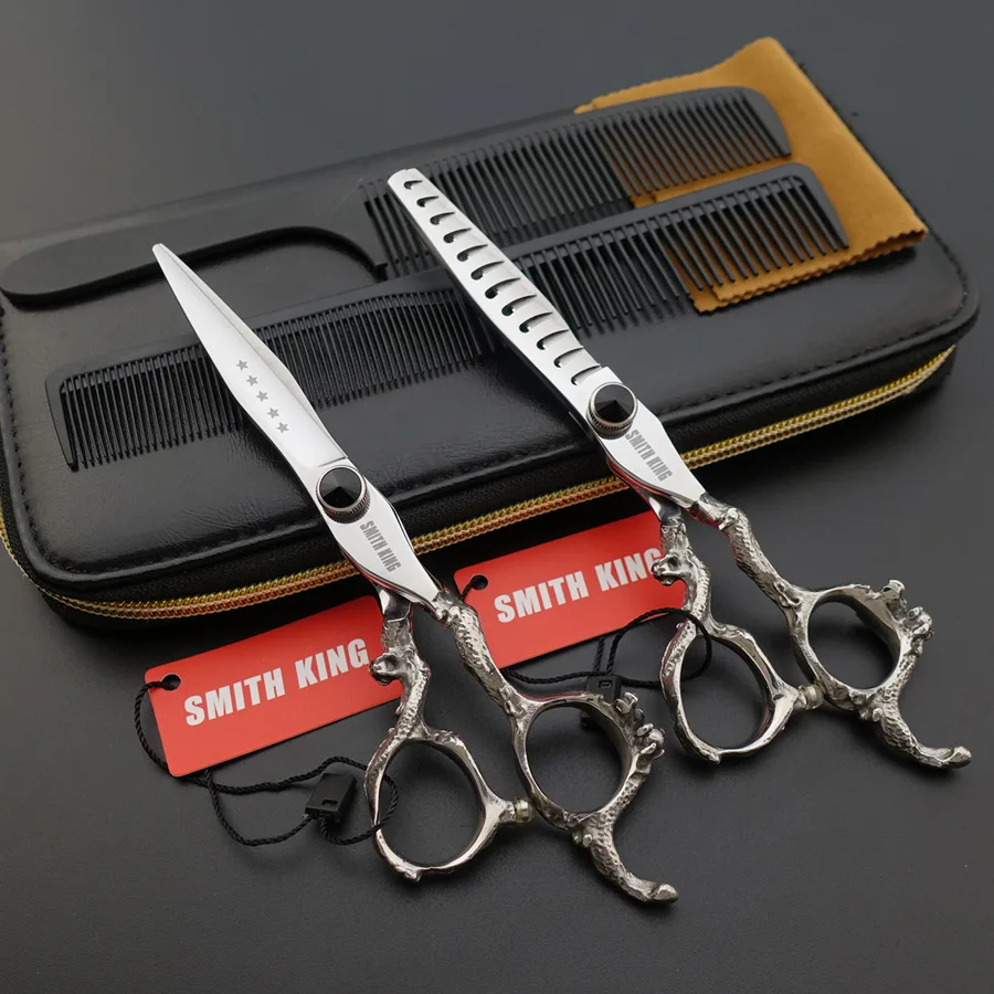 5.5/6.0 inch Professional Hair dressing scissors set Cutting scissors&Thinning scissors+Razors+comb+kits Barber shears