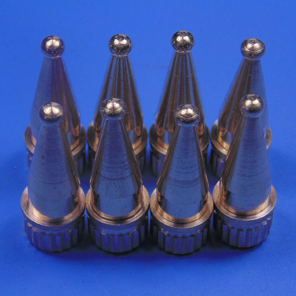 8 Uds M8x34 altavoz de cobre amplificador de punta a prueba de golpes soporte de aislamiento pies choque pie clavo # Dorado