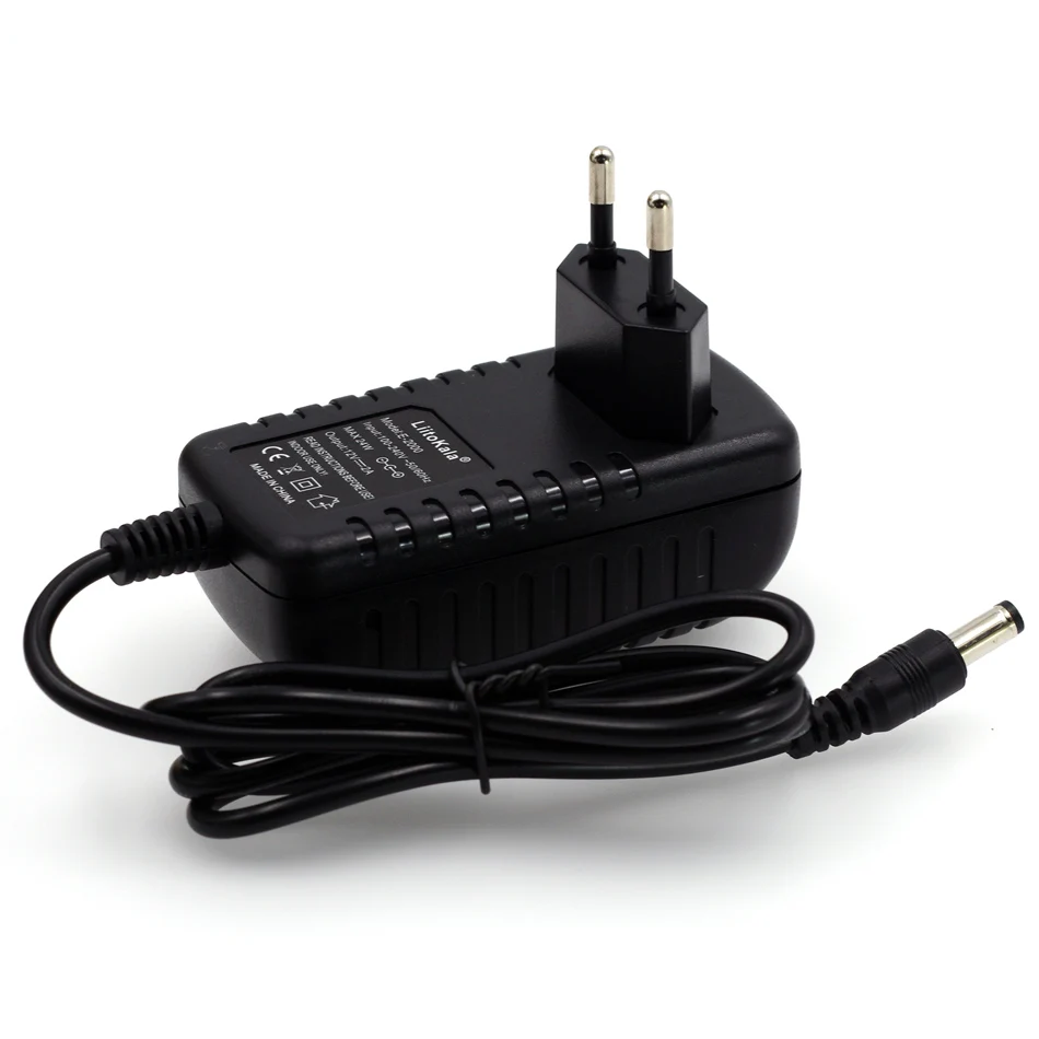 Liitokala 12V 2A Adapter Monitor charger backup power Supply DC 5.5 * 2.1 mm EU/US Plug