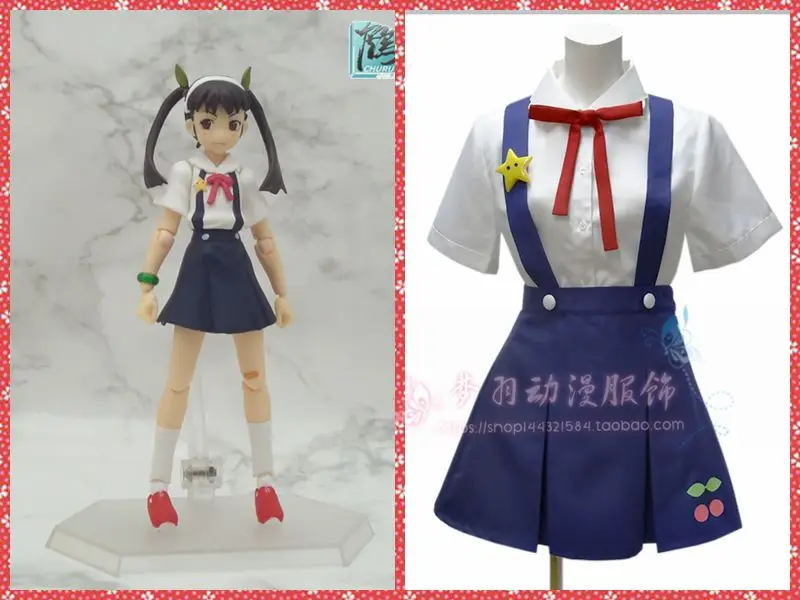 

Hachikuji Mayoi high school cosplay costume 11