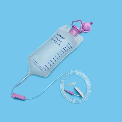 1pcs 1200ml health plastic feeding bag enteral nutrition supply bag nasal feeding nutrient gravity pump transparent tube bag