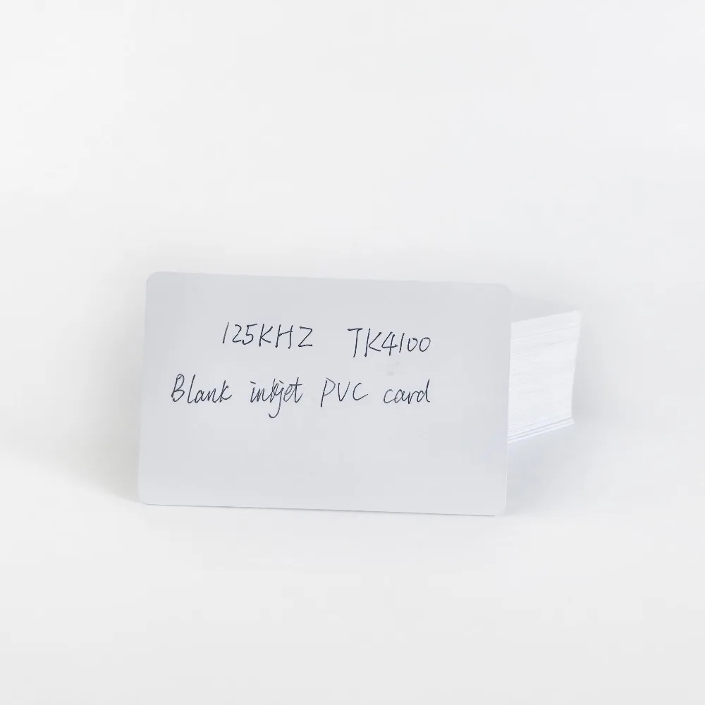 200pcs/lot Blank White Inkjet Printable PVC RFID Proximity 125KHZ Chip PVC Card Smart Contactless IC Card for Membership Card