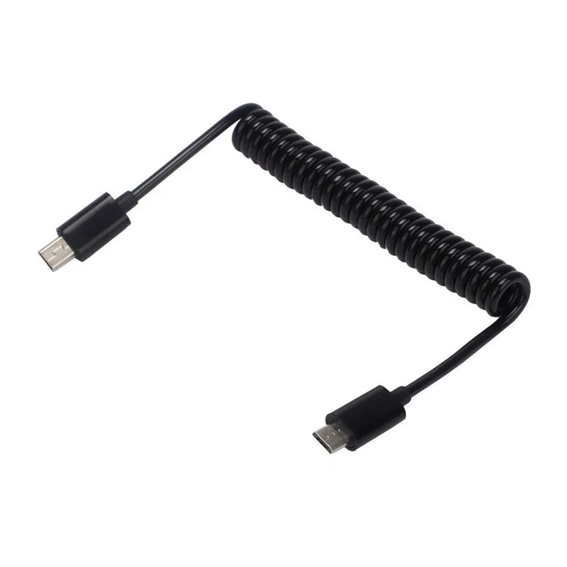 Spirale A Spirale Micro USB B 5Pin M a Mini USB B 5Pin adattatore Maschio Cavo adattatore