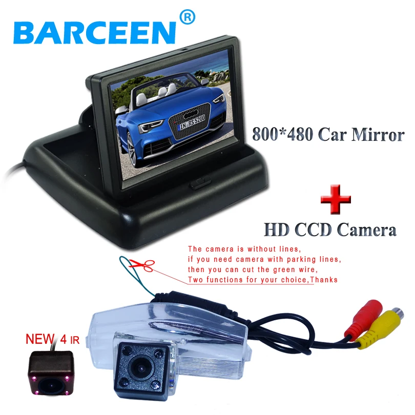 

Auto Parking Assistance Car CCD Rear View Camera +4.3 inch Color LCD Car Video Foldable Monitor Camera For Mazda 3 / Mazda 2