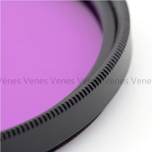 Venes 67mm acessório completo cor completa filtro especial para lente da câmera digital roxa