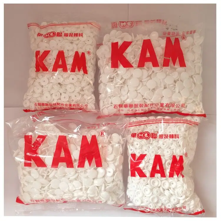 1000set White/Black Kam snap Button T3 T5 T8 Wholesale Complete Sets KAM Snaps Press Poppers Resin Snaps Fasteners