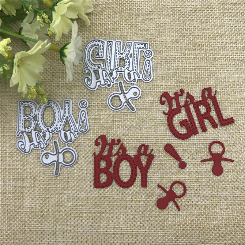 

Baby Boy and Baby GIRL Metal cutting dies frame craft cutting die embossing stencil for handmade Paper card making scrapbooking