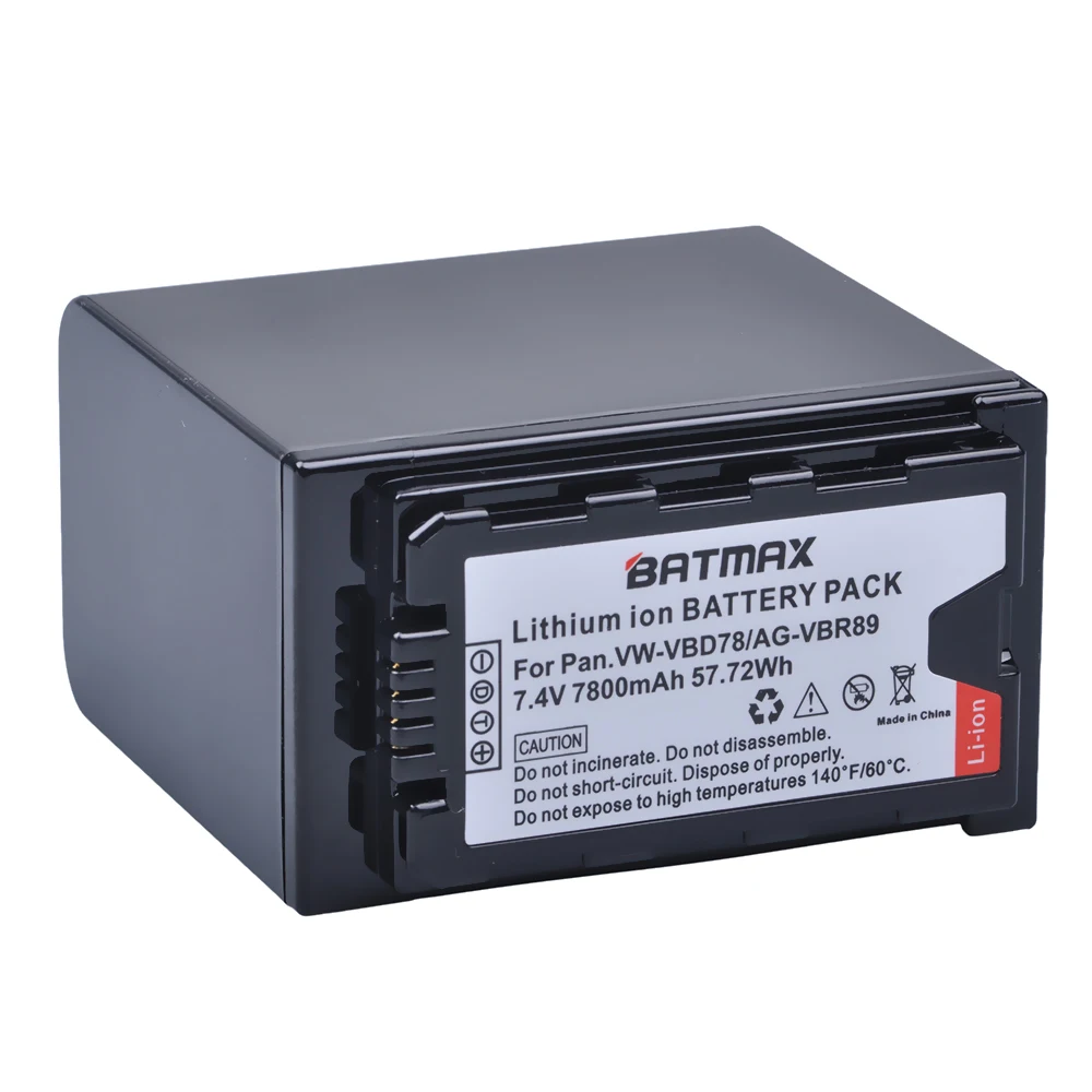 Batmax 1pc VW-VBD78 VBD78 AG-VBR89 Battery for Panasonic VW-VBD58 VBD29 VBD58 VBR89 Batteries AJ-HPX260MC,HPX265M