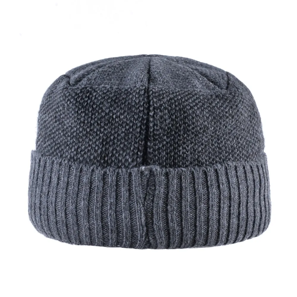 Unisex Knitted Baseball Cap Women Winter Knit Skullies Hat For Men Add Velvet Thick Outdoor Sports Warm Chapeu Masculino