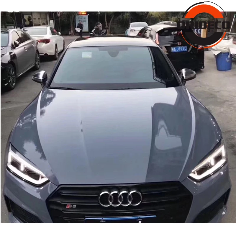 

2019 New Cement Ash Ultra Glossy Crystal Vinyl Wrap Car Sticker Vehicle Autos Motorbike Gloss Wrapping Foil With Air Release