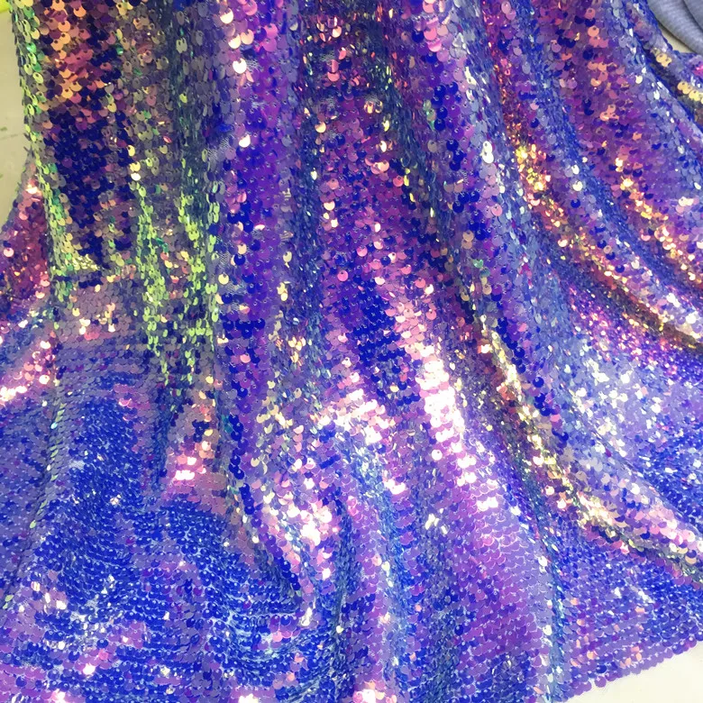 1Meter 23Colors NEW Shiny Tulle Mesh Sequined Lace for Table Decoration Dresses Sewing High Quality 5MM Sequins Fabric Patchwork