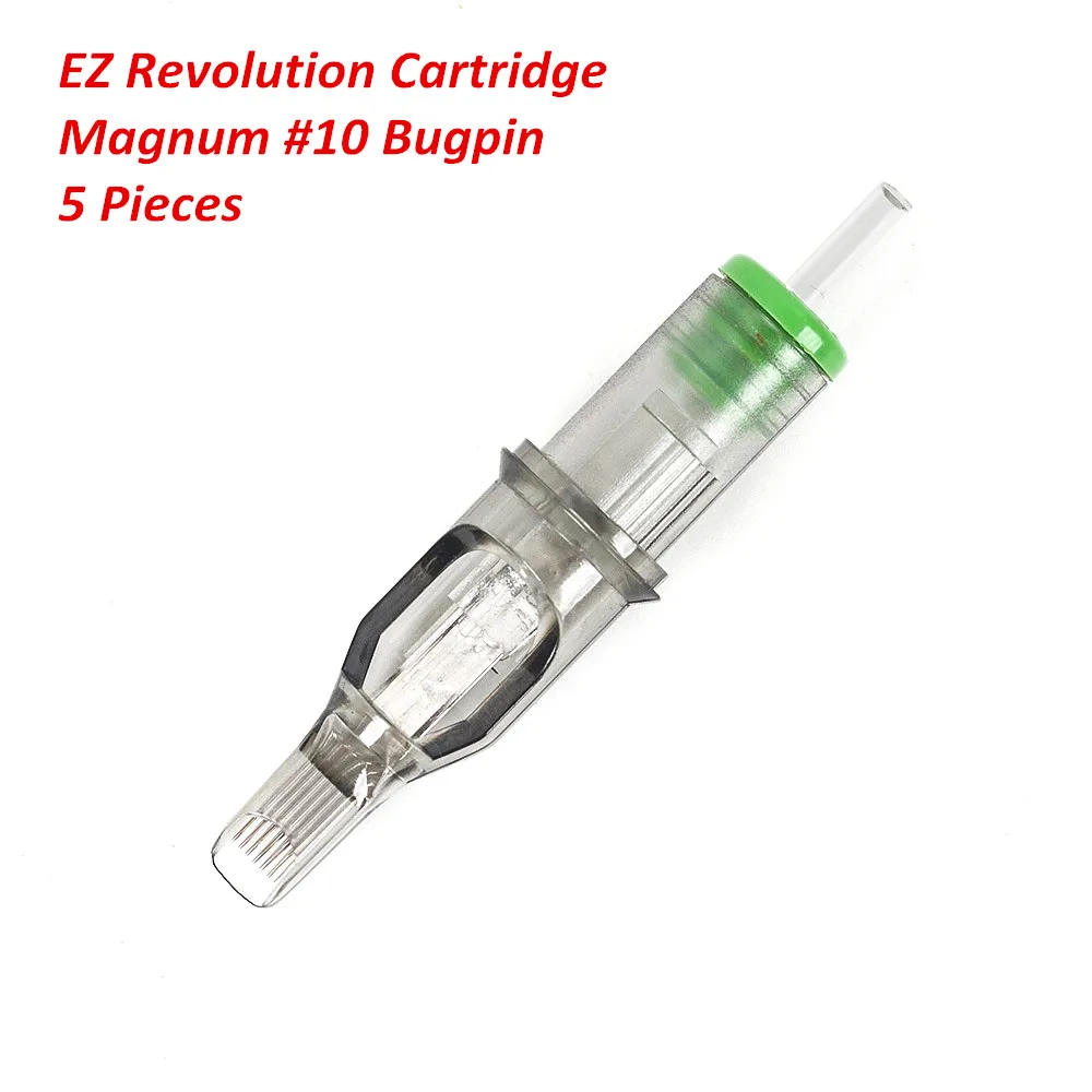 5 Pieces EZ Revolution Cartridge #10 (0.30 MM) Magnum Needles Long Taper for Rotary Machine Supply