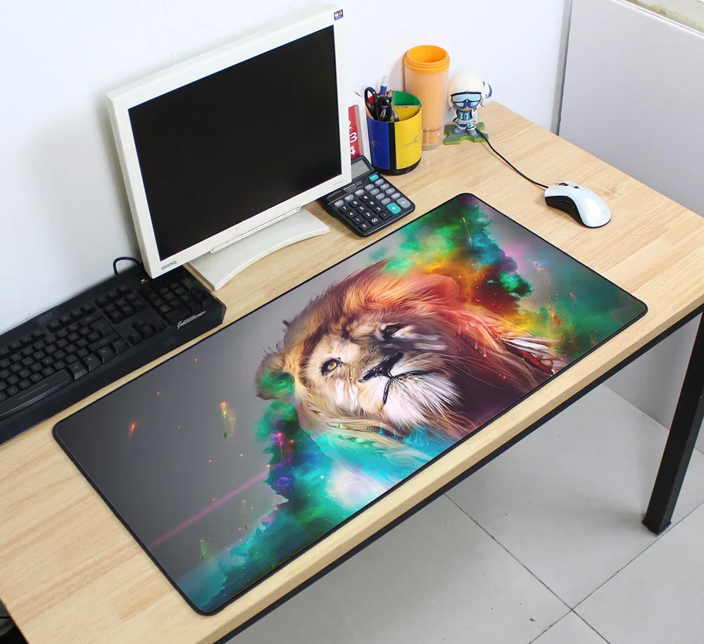 Personality Non-Skid Rubber Large Gaming Mouse Pad Dream Catcher Feather Pattern Mouse Mat Desktop PC Computer Laptop Mousepad