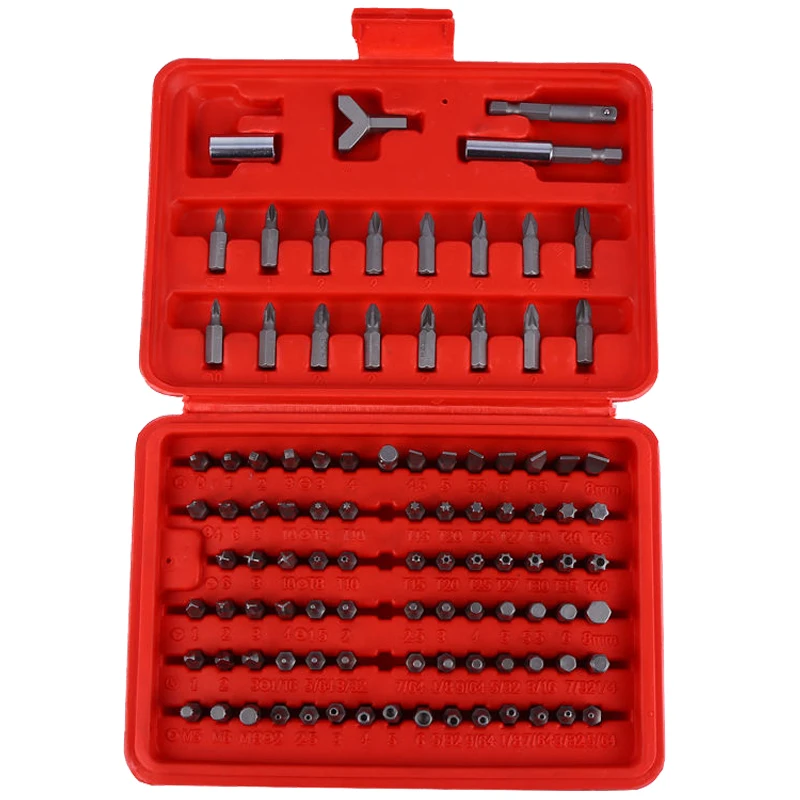 100 stücke Sicherheit Hex Bit Werkzeug Set Torx Hex Bohrer Stern Schraubenschlüssel Schraubendreher Tri-Flügel Torx Schlüssel Hex Befestigungen schraubendreher Bit – Detail 2