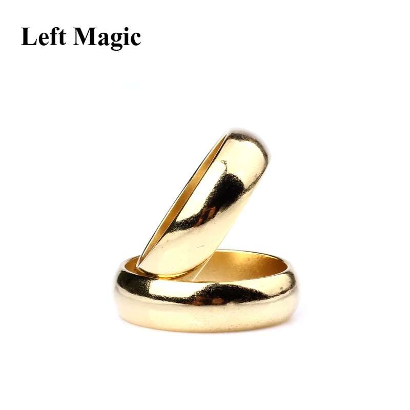 Gold Cambered PK Ring Magic Tricks Strong Magnetic Ring PK Ring Coin Finger Decoration Magic Show Props Size 18 19 20 21mm