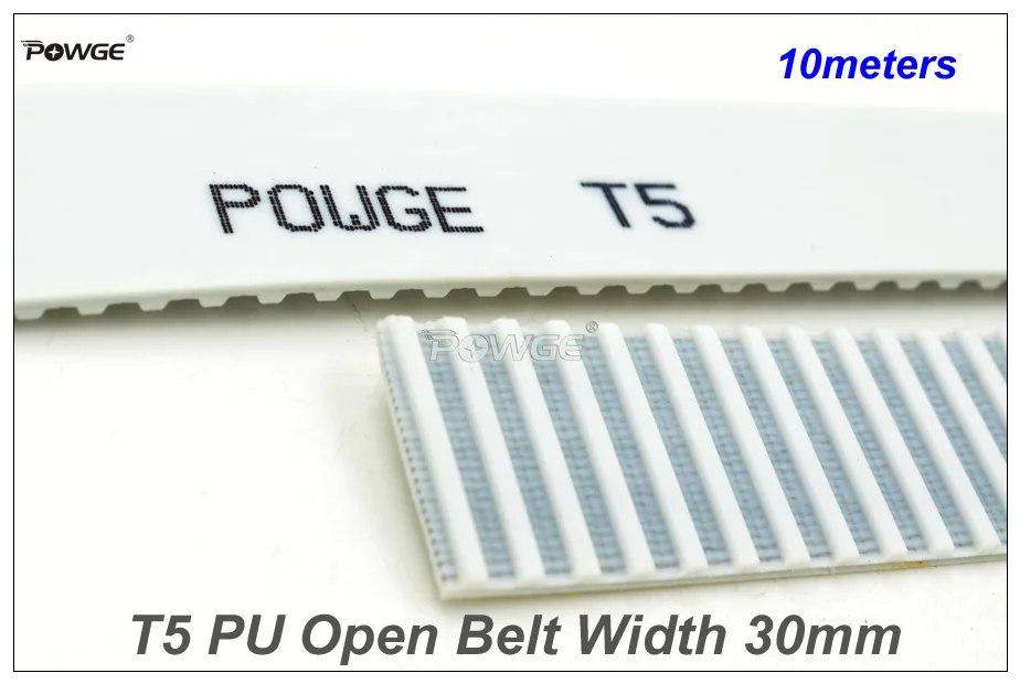 

POWGE 10meters T5 Open-End Timing Belt T5-30 Width=30mm T5 30 PU With Steel Core Synchronous Belt Fit T5 Pulley For CNC RepRap