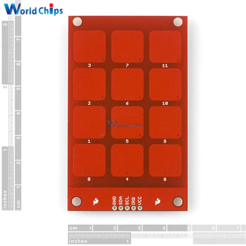 MPR121 Capacitive Touch Keypad Shield module sensitive key keyboard 3.3V Logic For arduino