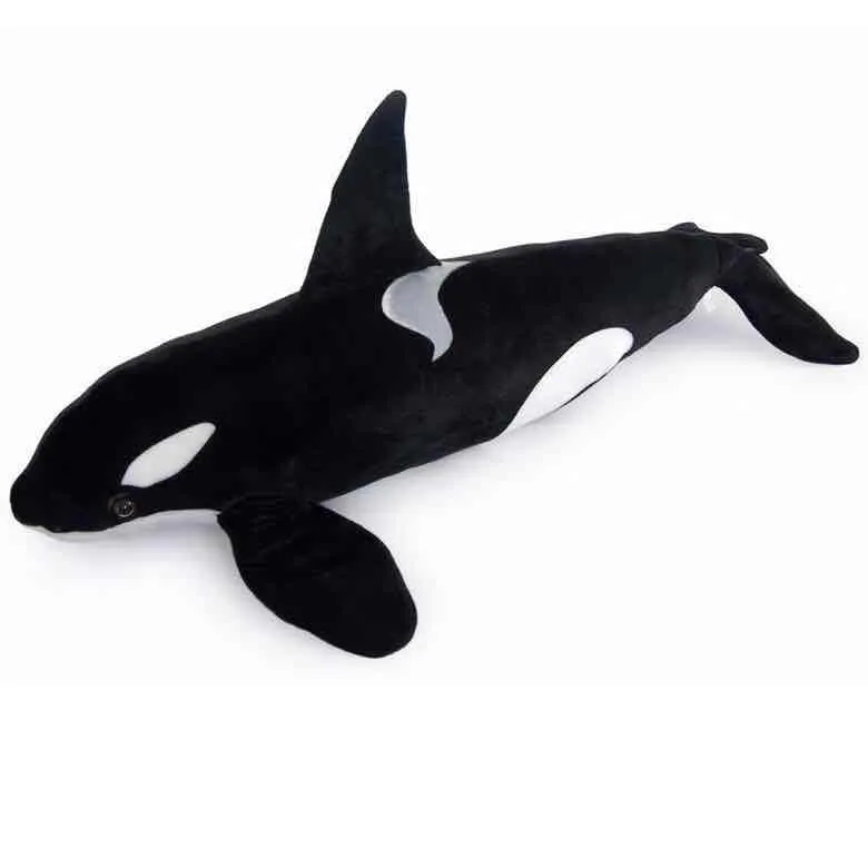 Marine animal large 130cm killer whale plush toy soft throw pillow Photography props,birthday gift b0099