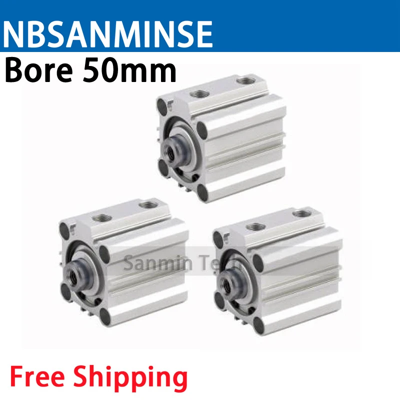 NBSANMINSE CQ2B50 Compact Cylinder SMC Type Double Acting ISO Pneumatic Cylinder  Air Cylinder