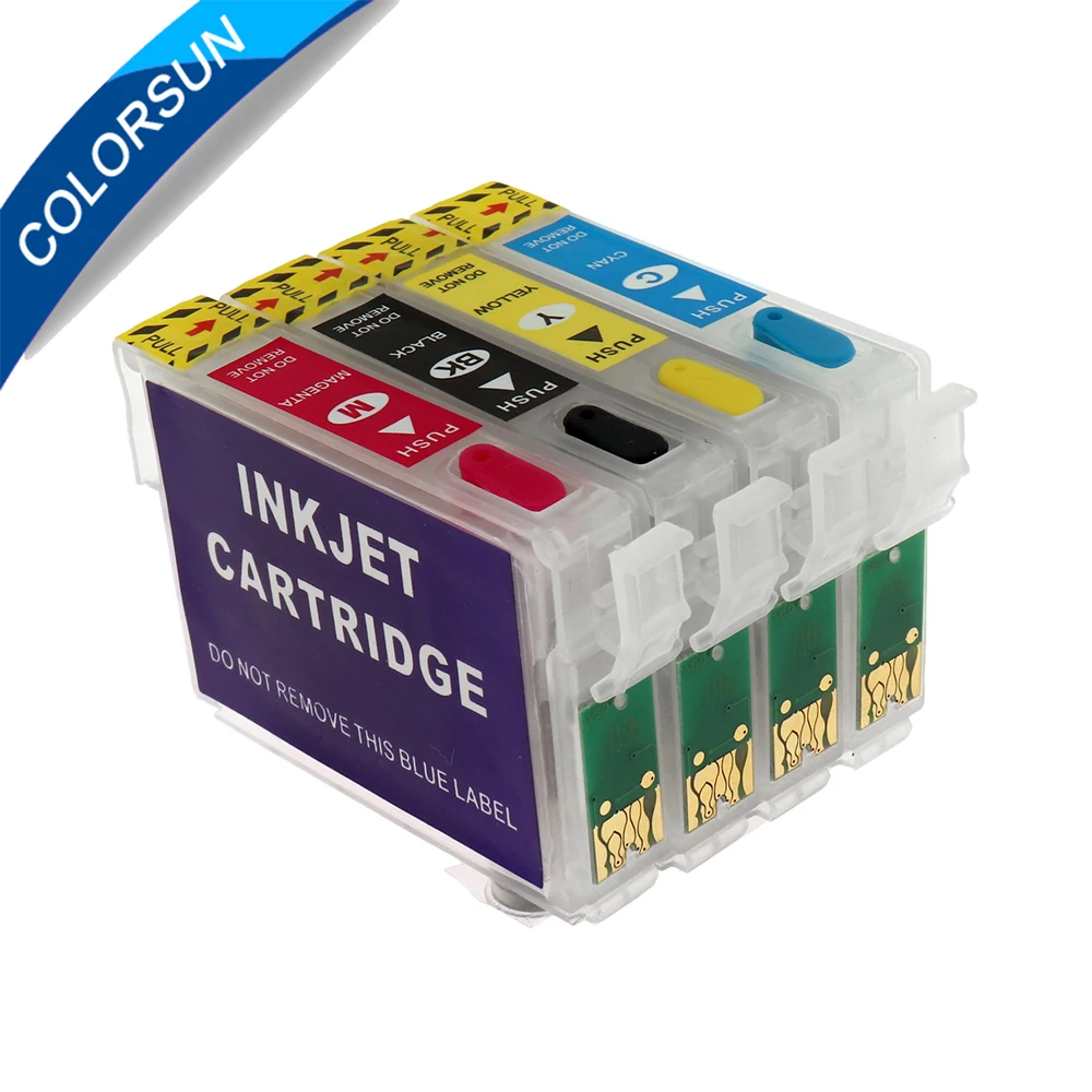 Colorsun 73N T0731N -T0734N refillable ink cartridge for epson TX200 TX410 TX400 TX210 Stylus Office TX300F printers