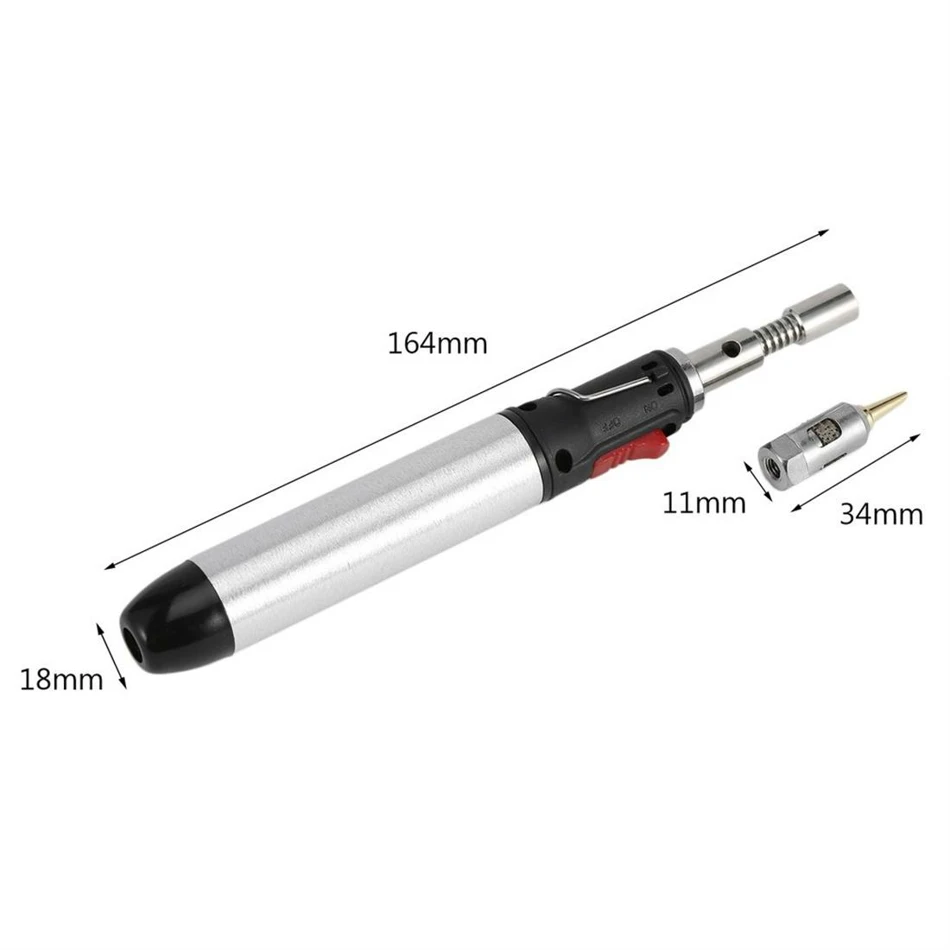 Adjustable Thermostat Flame Butane Gas Soldering Iron Welding Torch Tool 12ml Pen Shape 1300 Degrees Hand Heat Gun Repair tools