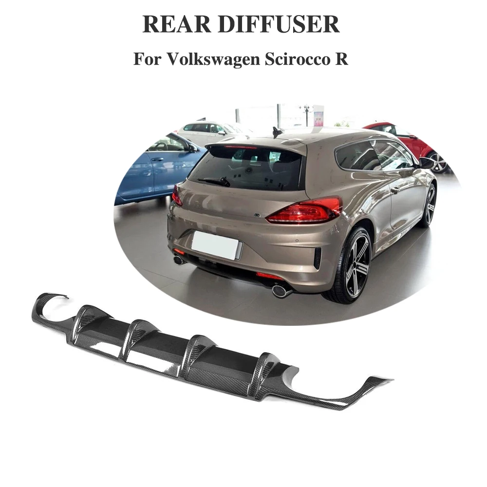 

Rear Bumper Lip Diffuser for VW Volkswagen Scirocco R R20 Bumper 2015 - 2018 With 4 outlet Muffuler tips