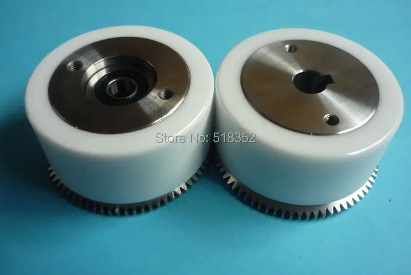 M403 M404 Mitsubishi White Ceramic Pinch Roller Assembly Set with Bearing and Gear for WEDM-LS Wire Cutting Wear Parts