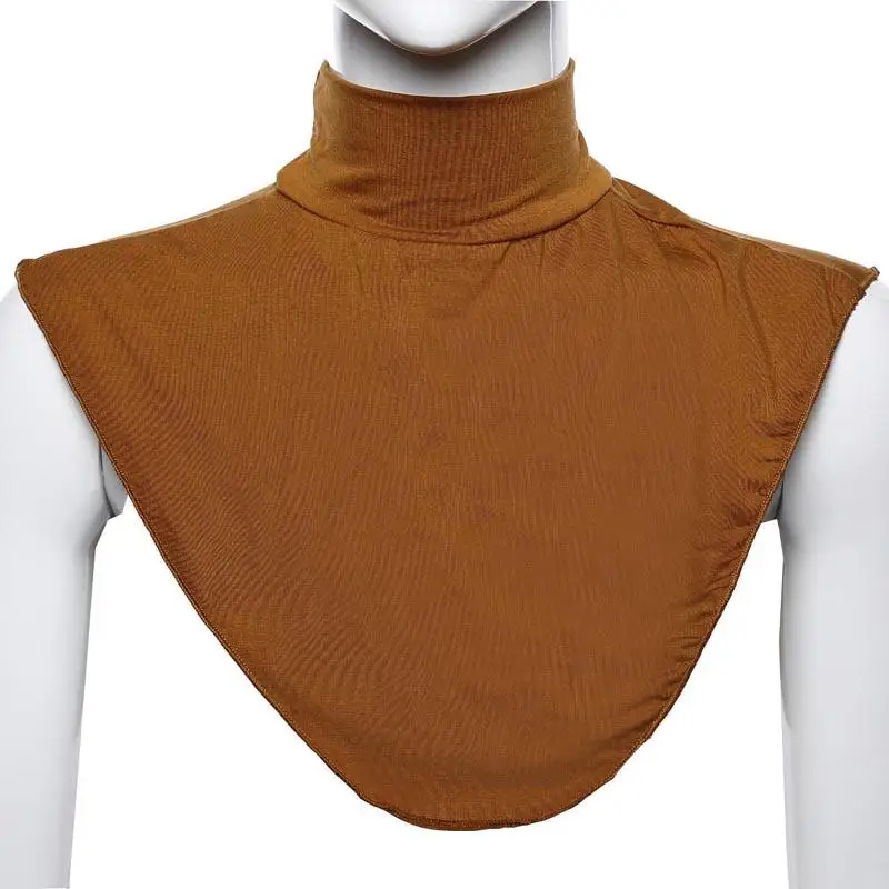 Hijab de cuello falso de Modal para mujer, cubierta de cuello islámica musulmana, bufanda con lazo, accesorios musulmanes, ropa envolvente de cuello