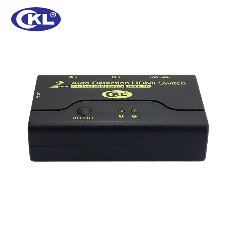 2 Port Auto HDMI2.0 Switch 1080P 3D 1 Monitor 2 Komputer 2 In 1 HDMI A-B Switcher (CKL-21M2)