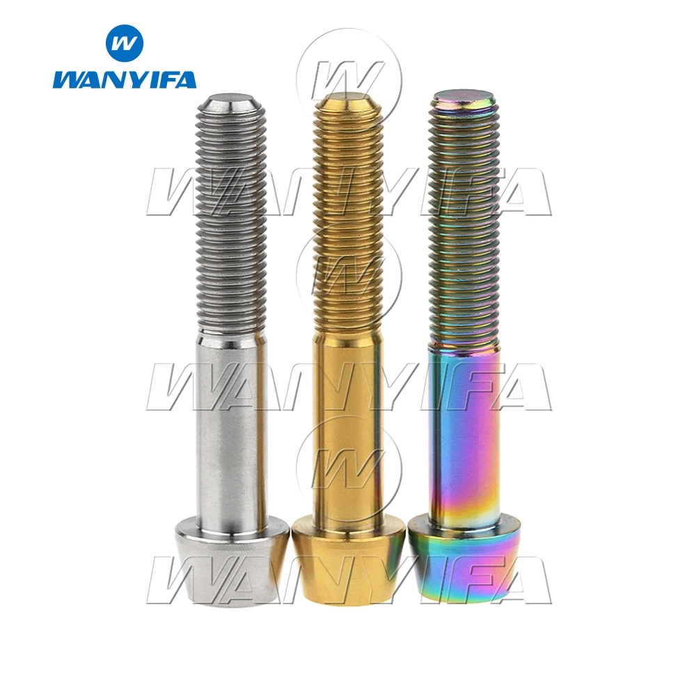 Wanyifa Titanium Bolt M10x55 60 70 80 85 90 100mm Taper Head Screw for Ducati Front Brake Caliper Motor Motorcycle Bolt