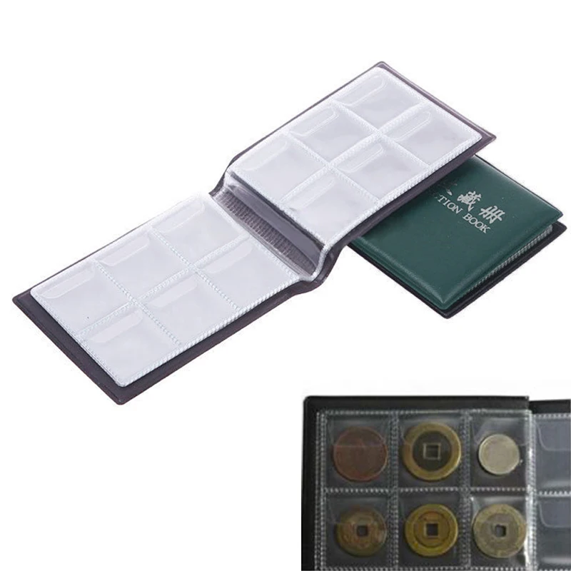 10 Trang 60 Túi Album Cho Đồng Tiền Bộ Sưu Tập Sách Trang Trí Nhà Cửa Album Ảnh PVC Đồng Xu Album Giữ Bộ Sưu Tập Sách