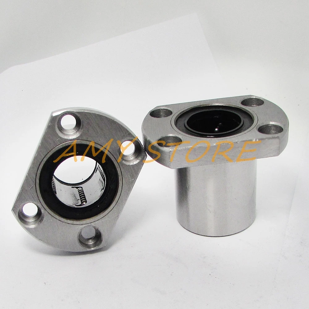 16mm x 28mm x 37mm Siliver Linear Bearing Oval Flanged Router Linear System Bushing Bearing LMH16UU