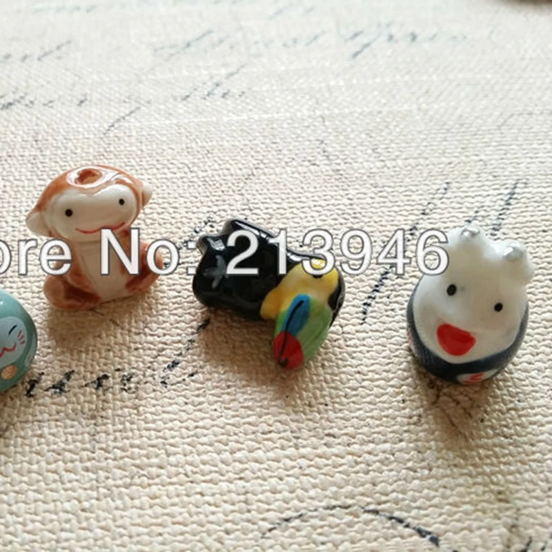 

20Pcs/Pack "Small Animal House" Ceramic Porcelain Jewelry Beads Findings Accessories