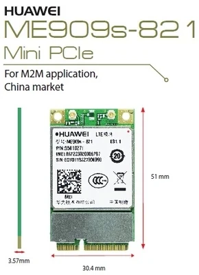 WDXUN-ME909S-821 Módulo Mini PCIE LTE, TDD FDD, Módulo 4G para Aplicação M2M, Estoque Emax Genuíno, Navio Livre