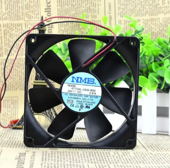 

NMB 12CM 120*120*25 24V 0.31A 4710NL-05W-B50 2 wire inverter fan silent fan