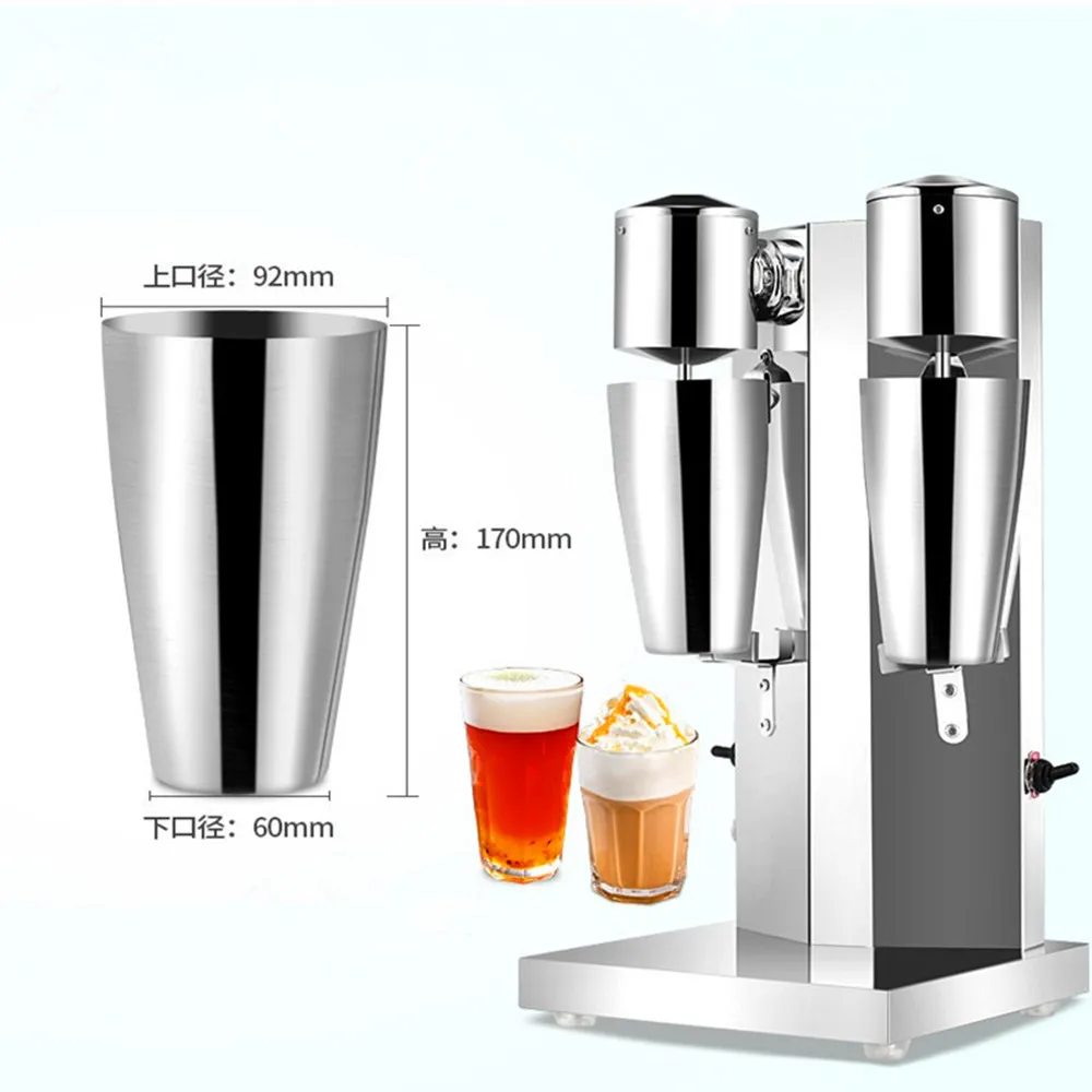 In Acciaio Inox 2 Teste Frullato Macchina Milk Shaker ZF