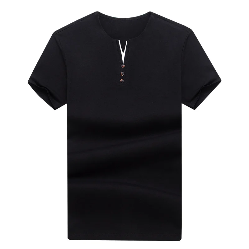 Liseaven Men Tee Shirt Cotton V Neck T-Shirt Short Sleeve T-Shirts Brand T Shirt Mens Clothing Tops & Tees