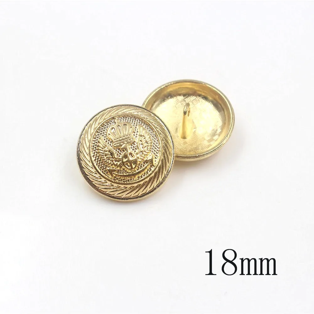 10pcs/lot metal buttons for clothes gold color sweater coat decoration shirt buttons accessories DIY JS-0172