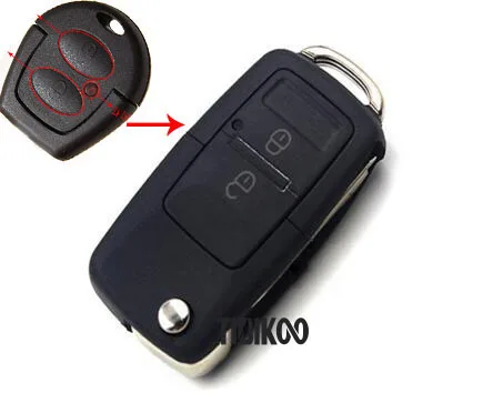 FOB Key Blanks Case For VW Jetta 2 Buttons Modified Flip Folding Remote Key Shell