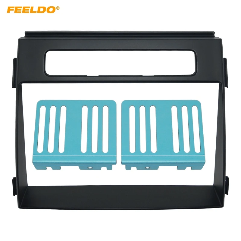 

FEELDO 2DIN Car CD/DVD Radio Fascia Plate Panel Frame for KIA Soul Panel Dashboard Installation Trim Mount Kit 173*98mm