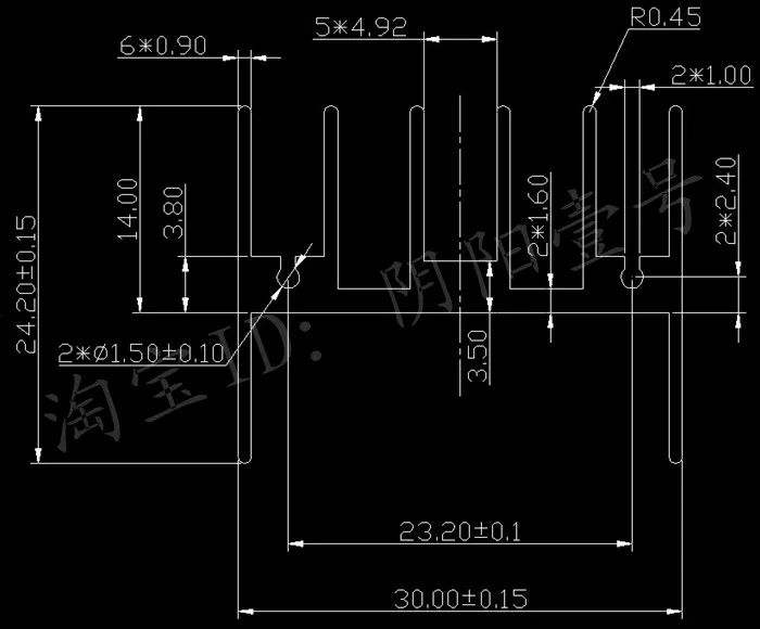 Free Shipping  Wholesale 100PCS Transistor heatsink aluminum radiator 25*30*25MM Diode heat spreader