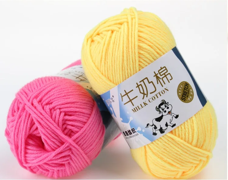 mylb 500g Strands Milk Cotton Knitting Yarn Soft Warm Baby Yarn for Hand Knitting Supplies wool scarf line thick cotton thread