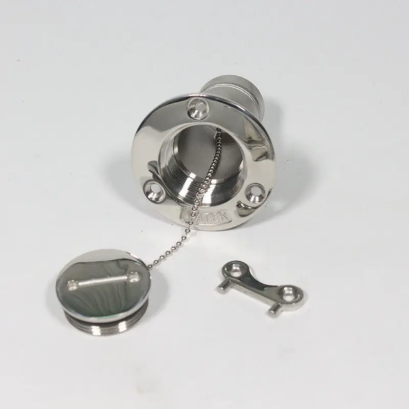 Marine Boat Yacht Water Deck Fill / Filler With Key 1.5'' 38mm Flush Mount 316 SS