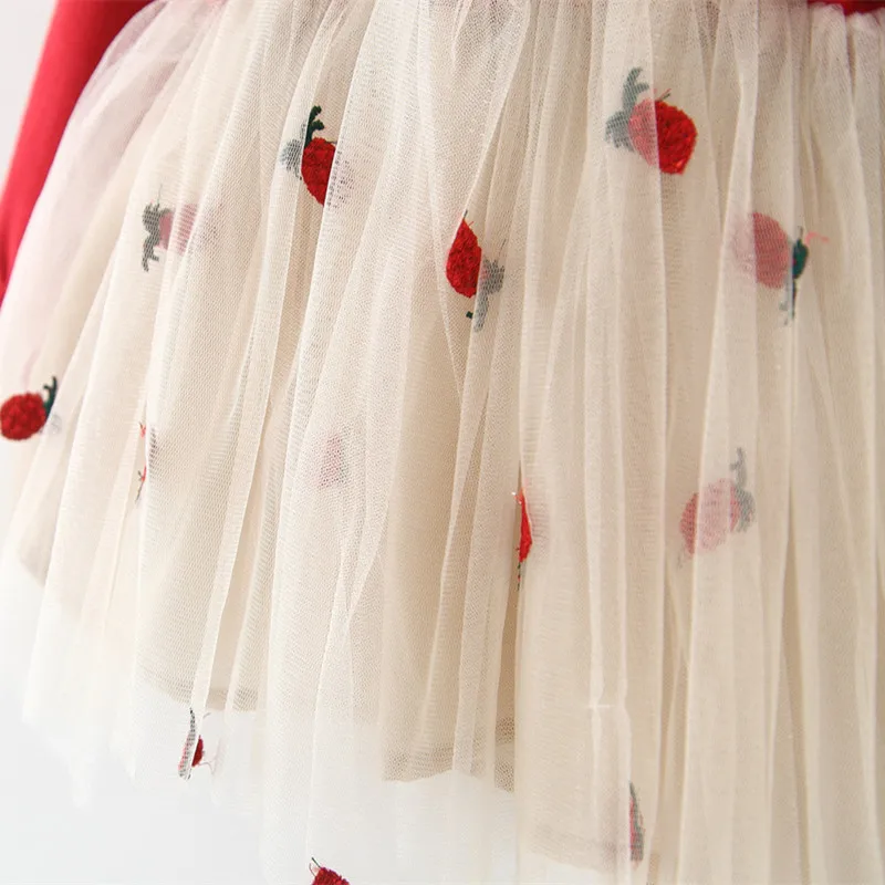 Lawadka Spring Newborn Baby Dresses for Girl Princess Lace First Birthday Girl Party Dresses Red Baby Outfits Clothes 6M-3Years