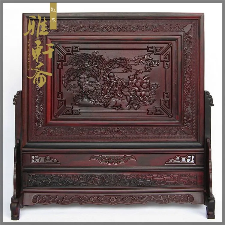 

D Gallery] mahogany crafts boutique large vegetarian rosewood mahogany table ornaments longevity plaque screen