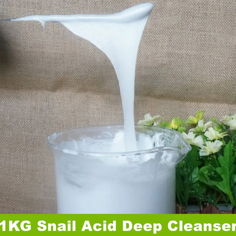 

1KG Snail Acid Cleanser Deep Clean Moisturizing Whitening Brighten Skin Color Shrink Pores Oil Control Firming SKIN