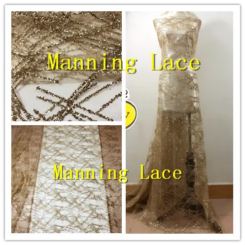 

beautiful French tulle net lace material with white glued glitter African net lace fabric gold glitter
